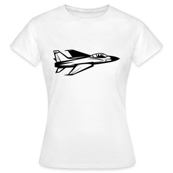 Avion de chasse - T-shirt Femme - blanc - Devant - AI Model Female 172 dark (172cm)
