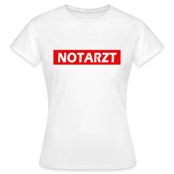 Notarzt - Frauen T-Shirt - Weiß - Vorne - AI Model Female 172 dark (172cm)