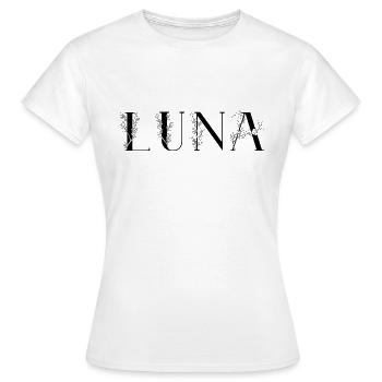 Nom - Luna - T-shirt Femme - blanc - Devant - AI Model Female 172 dark (172cm)