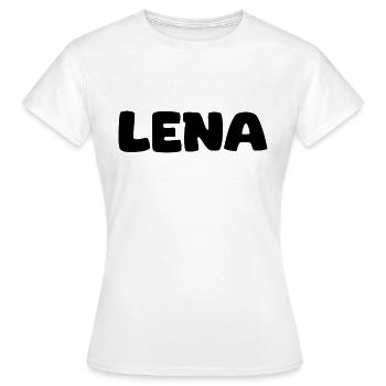 Nom - Lena - T-shirt Femme - blanc - Devant - AI Model Female 172 dark (172cm)