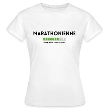 Marathonienne en cours de chargement - T-shirt Femme - blanc - Devant - AI Model Female 172 dark (172cm)
