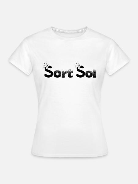 Schwarze Sonne Design - Frauen T-Shirt - Weiß