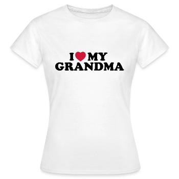 I love my grandma - Frauen T-Shirt - Weiß - Vorne - AI Model Female 172 dark (172cm)