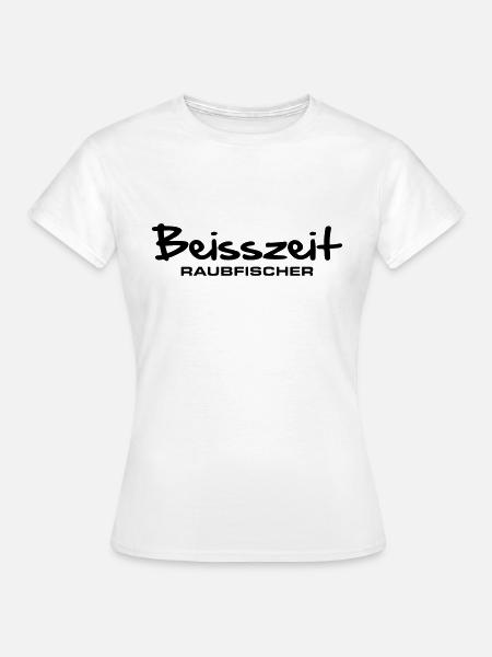 beisszeit_raubfischer - Frauen T-Shirt - Weiß