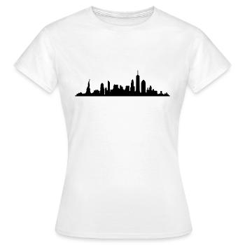 Skyline New York - Frauen T-Shirt - Weiß - Vorne - AI Model Female 172 dark (172cm)