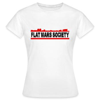 FLAT MARS SOCIETY - Women's T-Shirt - white - Front - AI Model Female 172 dark (172cm)