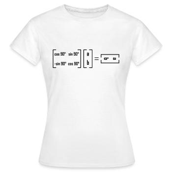 Rotary Matrix - Mathematics Math Matrix Joke - Women's T-Shirt - white - Front - AI Model Female 172 dark (172cm)