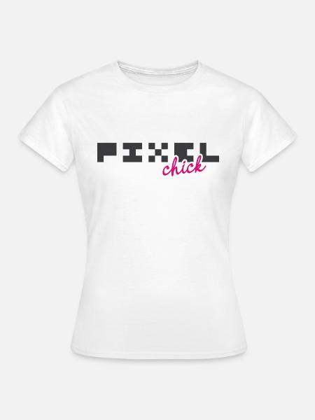 Pixelchick - Frauen T-Shirt - Weiß