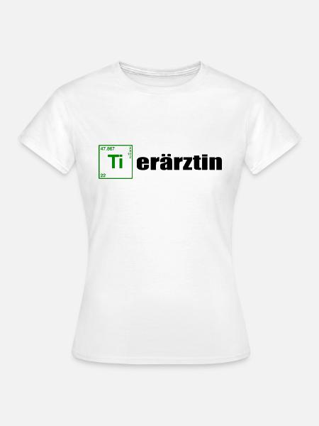 Tierärztin black - Frauen T-Shirt - Weiß
