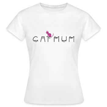 Catmum - T-shirt Femme - blanc - Devant - AI Model Female 172 dark (172cm)