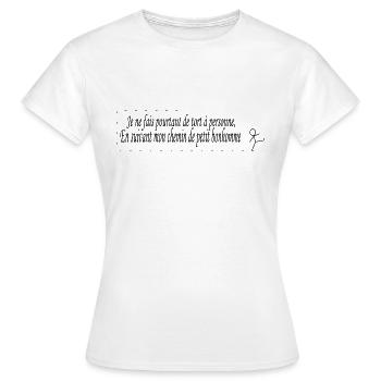 Citation01 - T-shirt Femme - blanc - Devant - AI Model Female 172 dark (172cm)