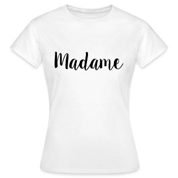 madame simple - Frauen T-Shirt - Weiß - Vorne - AI Model Female 172 dark (172cm)