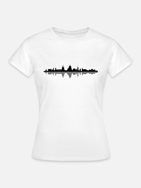Skyline - Erfurt - Frauen T-Shirt - Weiß