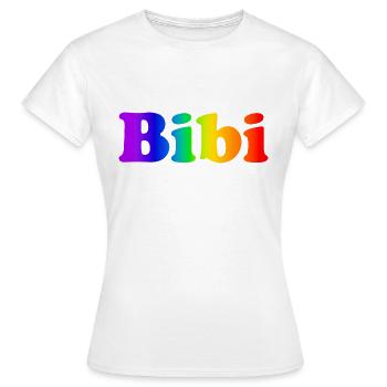 Bibi - T-shirt Femme - blanc - Devant - AI Model Female 172 dark (172cm)