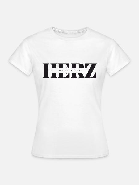 HERZ über Kopf - Frauen T-Shirt - Weiß