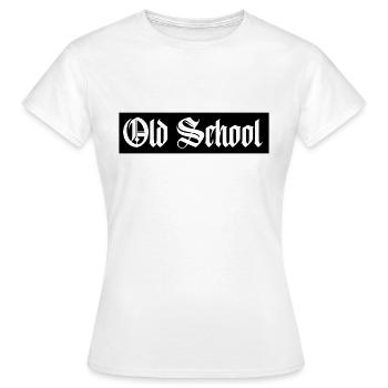 old school - Frauen T-Shirt - Weiß - Vorne - AI Model Female 172 dark (172cm)