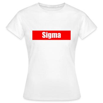 Sigma - Women's T-Shirt - white - Front - AI Model Female 172 dark (172cm)