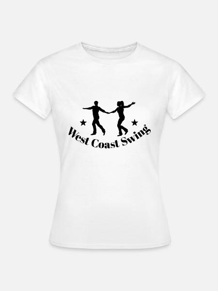 West Coast Swing WCS Westie Tanzen Geschenk Tanz - Dame-T-shirt - hvid
