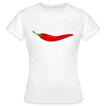 Chili - Frauen T-Shirt - Weiß - Vorne - AI Model Female 172 dark (172cm)