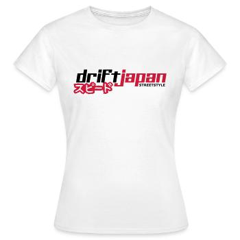 DRIFT JAPAN Apparel Kanji Speed Logo - T-shirt Femme - blanc - Devant - AI Model Female 172 dark (172cm)