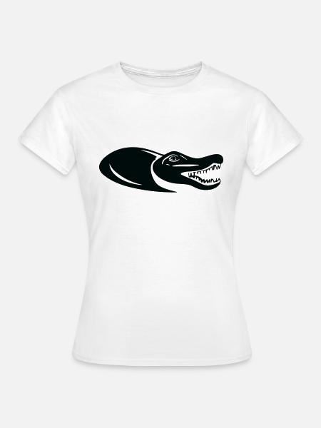 Krokodil - Frauen T-Shirt - Weiß