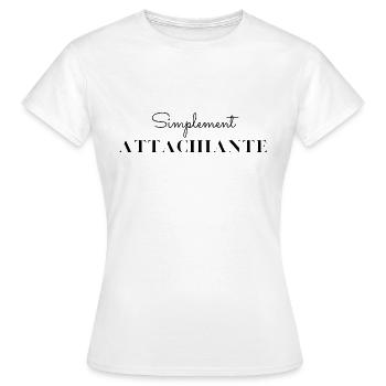 Simplement attachiante - T-shirt Femme - blanc - Devant - AI Model Female 172 dark (172cm)