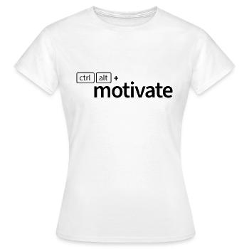 Ctrl Alt Motivate - Women's T-Shirt - white - Front - AI Model Female 172 dark (172cm)