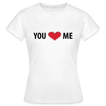 You love Me - Frauen T-Shirt - Weiß - Vorne - AI Model Female 172 dark (172cm)