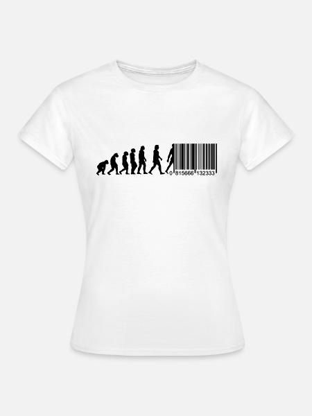 Barcode Evolution - Frauen T-Shirt - Weiß