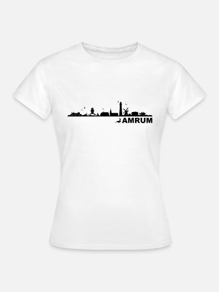 Skyline - Küste Amrum - Frauen T-Shirt - Weiß