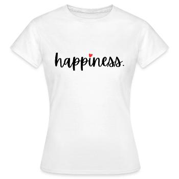 happiness - Frauen T-Shirt - Weiß - Vorne - AI Model Female 172 dark (172cm)