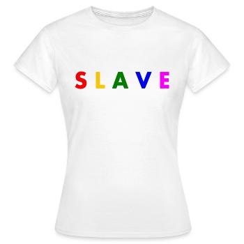 Slave - Frauen T-Shirt - Weiß - Vorne - AI Model Female 172 dark (172cm)