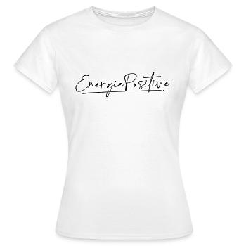 Energie Positive - T-shirt Femme - blanc - Devant - AI Model Female 172 dark (172cm)