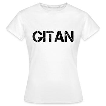 abgenutzter brauner Ziegel - Frauen T-Shirt - Weiß - Vorne - AI Model Female 172 dark (172cm)