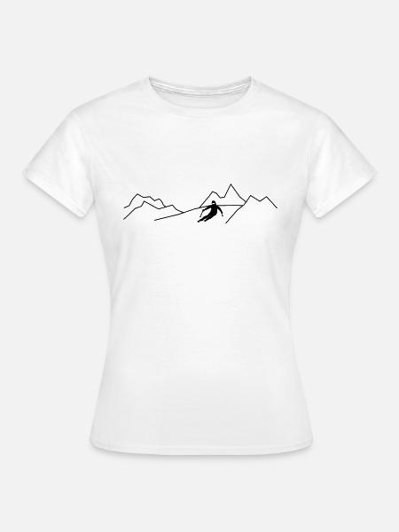 alpine skiing - Frauen T-Shirt - Weiß
