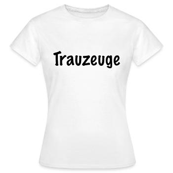trauzeuge - Frauen T-Shirt - Weiß - Vorne - AI Model Female 172 dark (172cm)