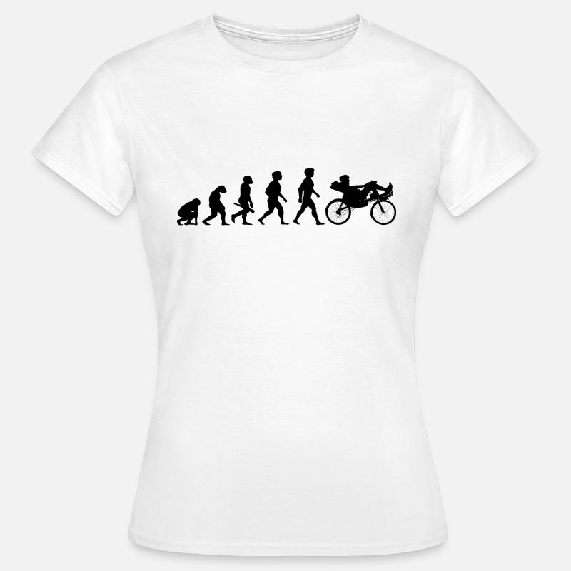 Evolution couché vélo couché cyclisme vélo - T-shirt Femme - blanc