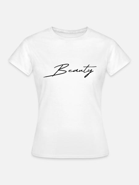 Beauty black - Frauen T-Shirt - Weiß