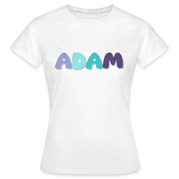 Name - Adam - Women's T-Shirt - white - Front - AI Model Female 172 dark (172cm)