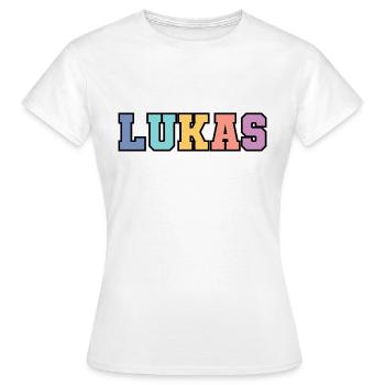 Name - Lukas - Frauen T-Shirt - Weiß - Vorne - AI Model Female 172 dark (172cm)