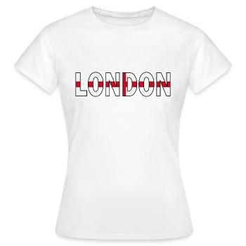 Londres aux couleurs nationales - T-shirt Femme - blanc - Devant - AI Model Female 172 dark (172cm)