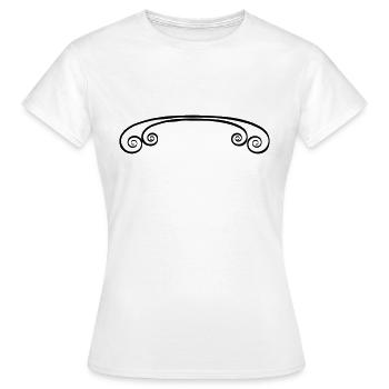 Schwarzer Dekorativer Unterstrich - Frauen T-Shirt - Weiß - Vorne - AI Model Female 172 dark (172cm)