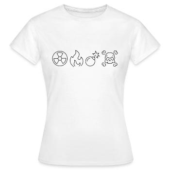 Stickers - Frauen T-Shirt - Weiß - Vorne - AI Model Female 172 dark (172cm)
