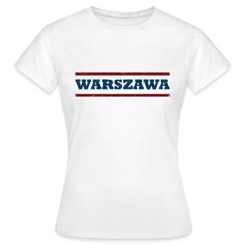 Warschau - Frauen T-Shirt - Weiß - Vorne - AI Model Female 172 dark (172cm)