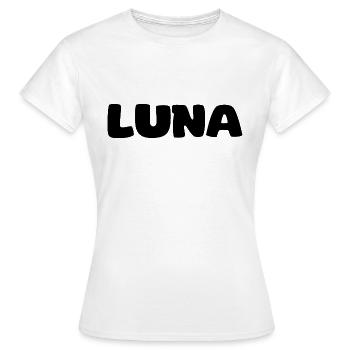 Nom - Luna - T-shirt Femme - blanc - Devant - AI Model Female 172 dark (172cm)