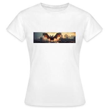 Apokalypse Welt nach der Menschheit Riesenfledermaus - Frauen T-Shirt - Weiß - Vorne - AI Model Female 172 dark (172cm)