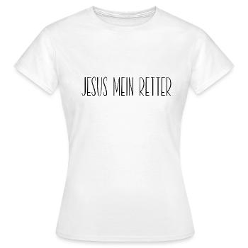 Jésus mon Sauveur - T-shirt Femme - blanc - Devant - AI Model Female 172 dark (172cm)