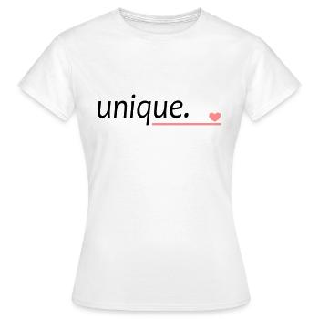 dicton unique unique - T-shirt Femme - blanc - Devant - AI Model Female 172 dark (172cm)