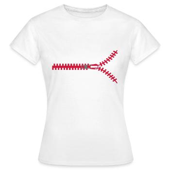 Fermeture éclair - T-shirt Femme - blanc - Devant - AI Model Female 172 dark (172cm)