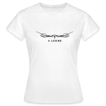 a legend VERZIERUNG >> VECTORGRAPHIC - Frauen T-Shirt - Weiß - Vorne - AI Model Female 172 dark (172cm)